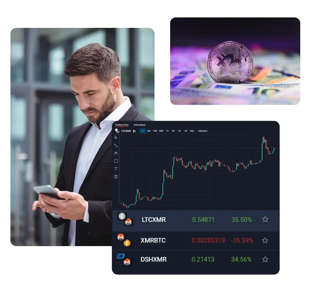 Cryptocurrency trading dashboard